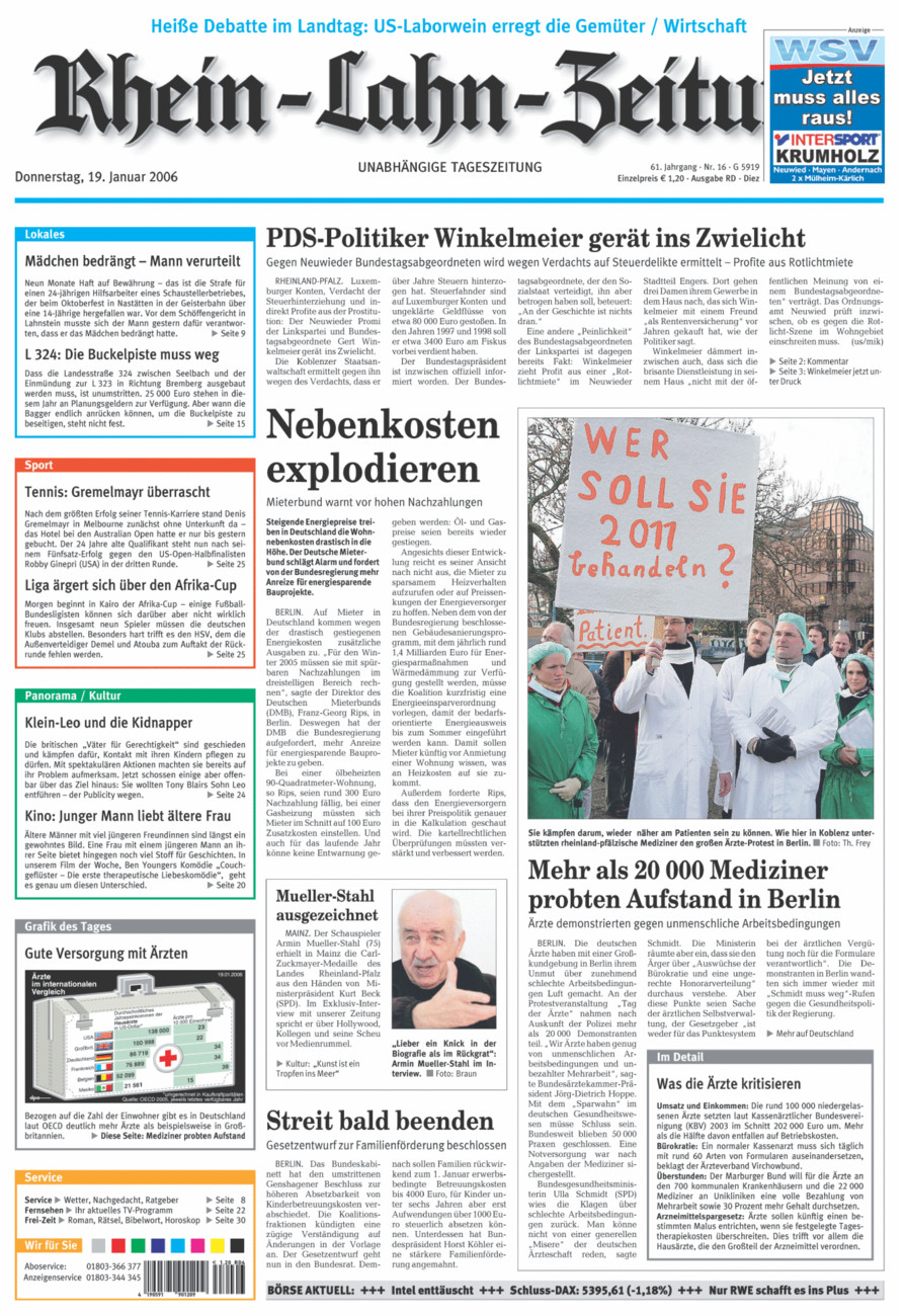 Rhein-Lahn-Zeitung Diez (Archiv) vom Donnerstag, 19.01.2006