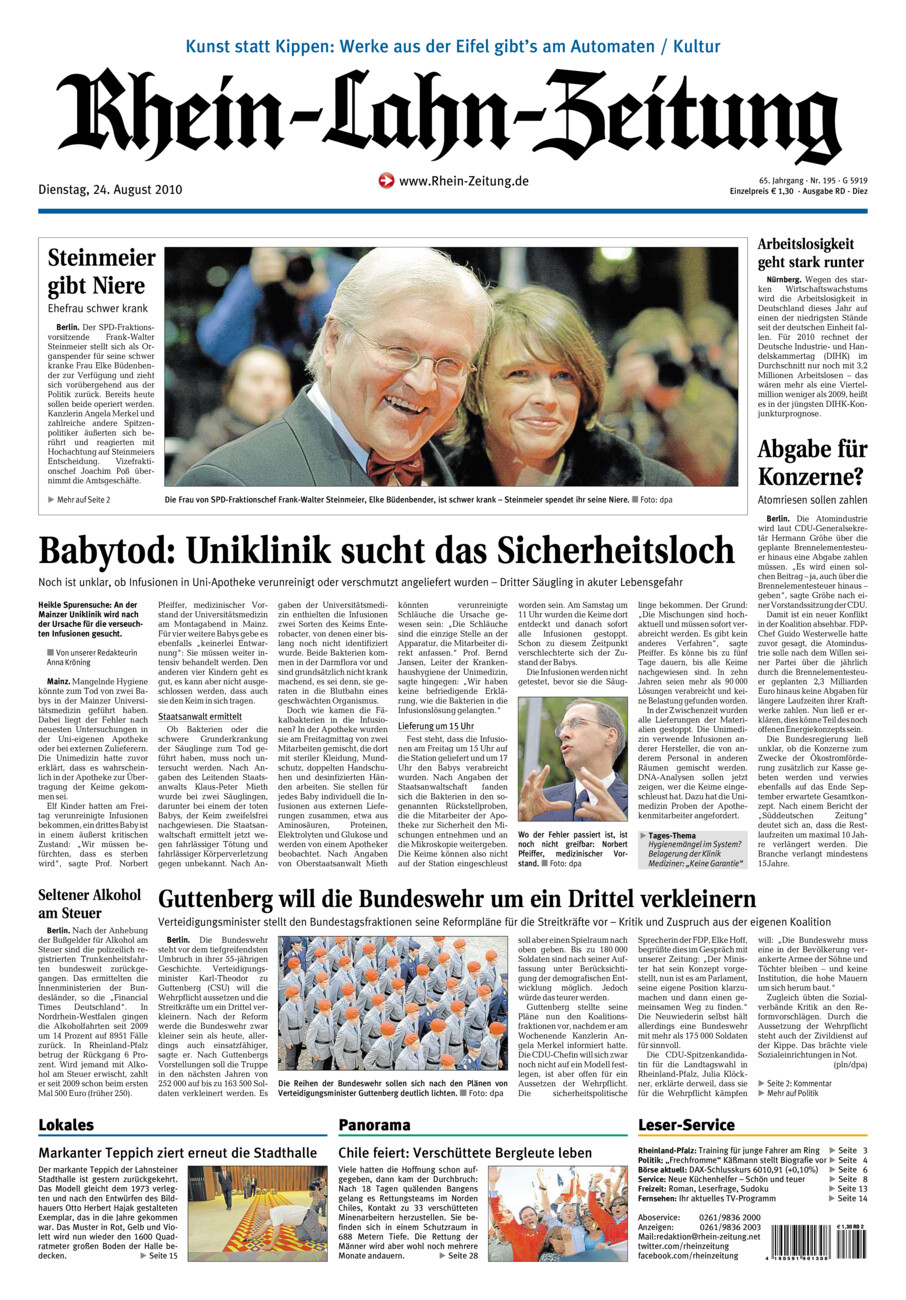 Rhein-Lahn-Zeitung Diez (Archiv) vom Dienstag, 24.08.2010