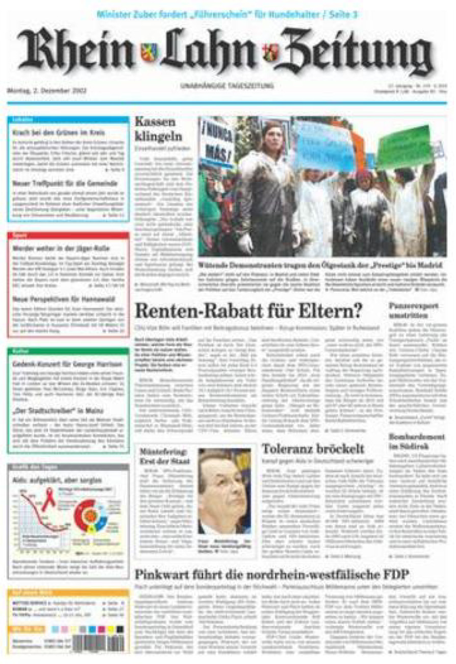 Rhein-Lahn-Zeitung Diez (Archiv) vom Montag, 02.12.2002