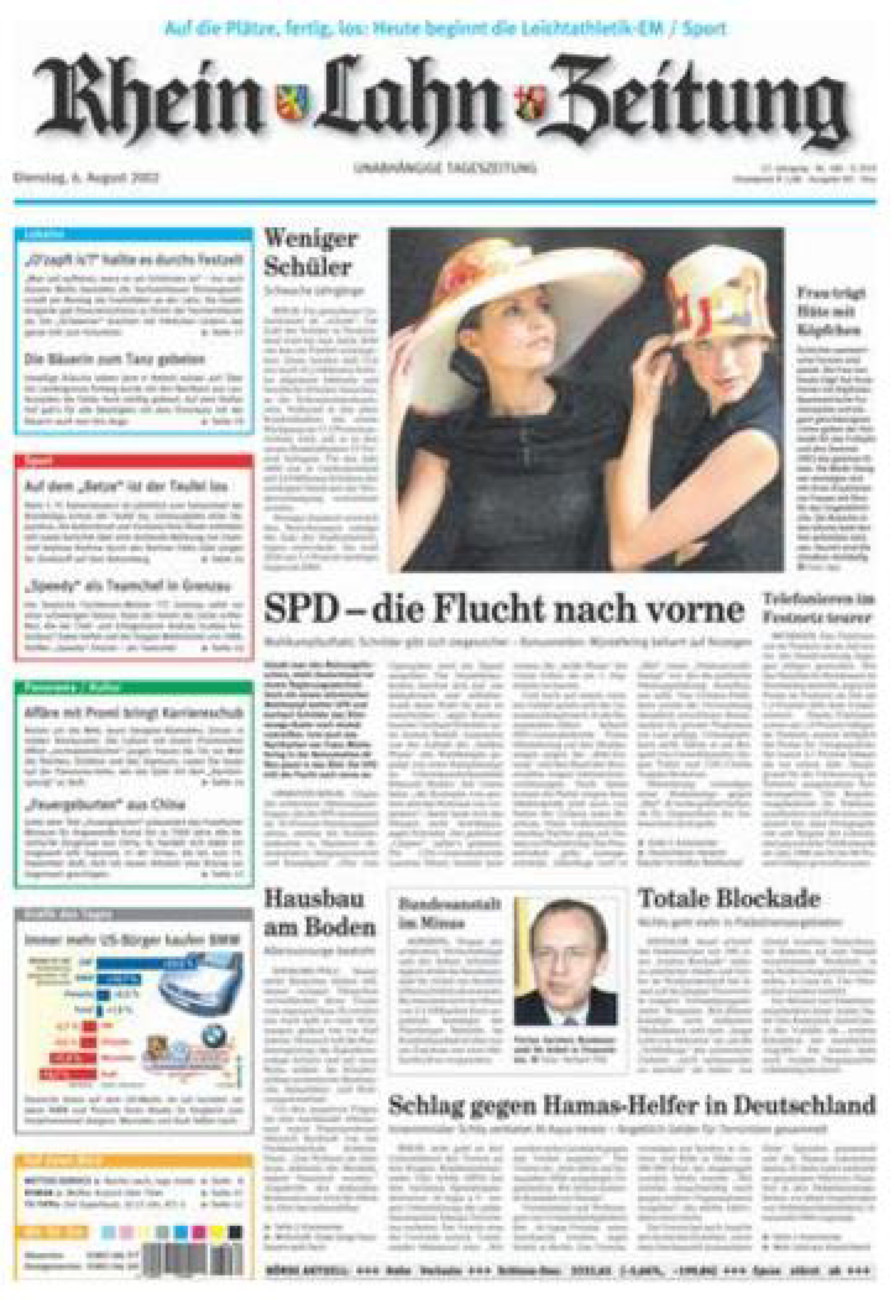 Rhein-Lahn-Zeitung Diez (Archiv) vom Dienstag, 06.08.2002