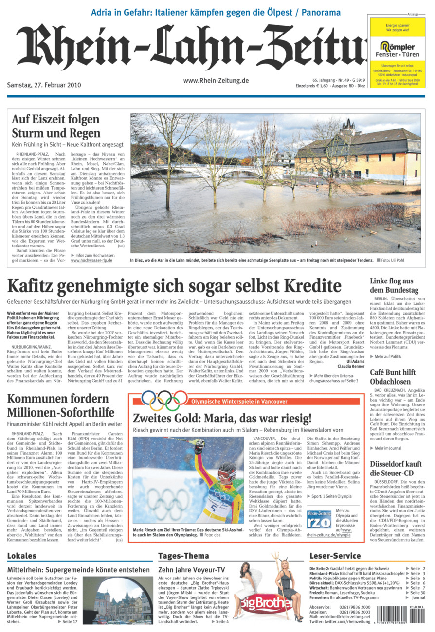 Rhein-Lahn-Zeitung Diez (Archiv) vom Samstag, 27.02.2010