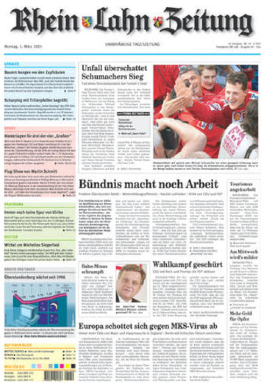 Rhein-Lahn-Zeitung Diez (Archiv) vom Montag, 05.03.2001