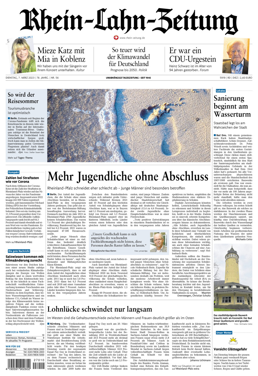 Rhein-Lahn-Zeitung Diez (Archiv) vom Dienstag, 07.03.2023