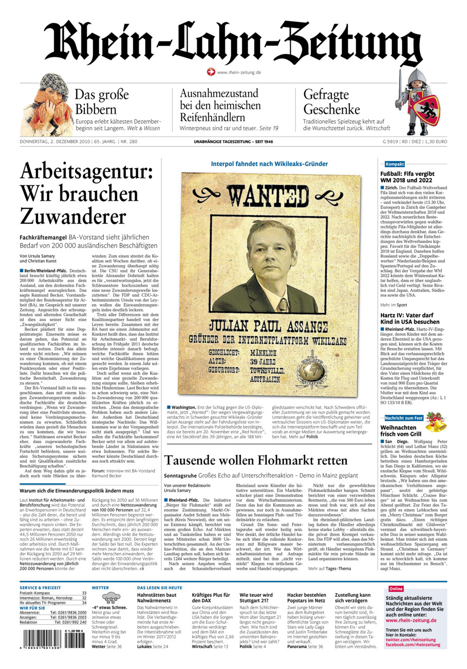 Rhein-Lahn-Zeitung Diez (Archiv) vom Donnerstag, 02.12.2010