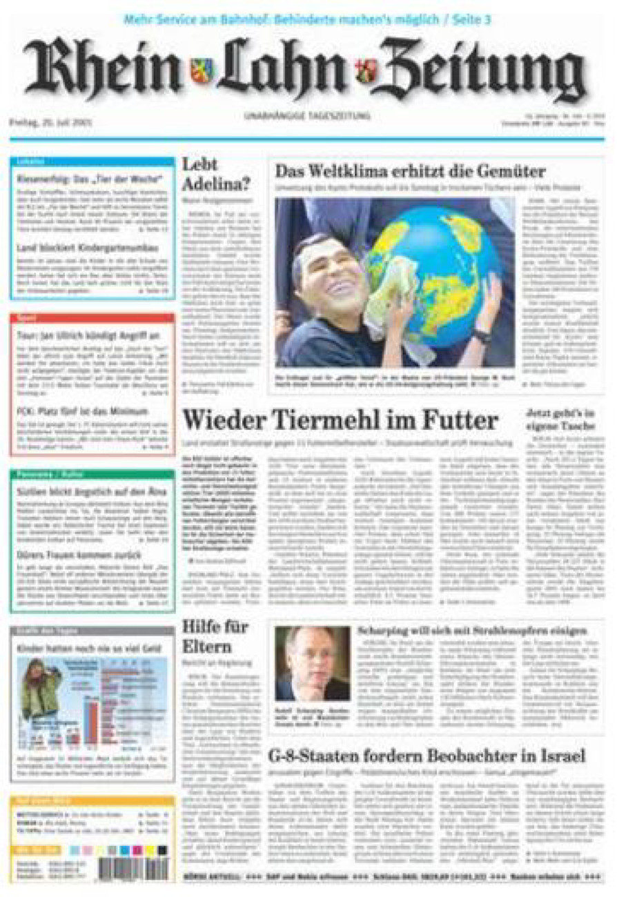Rhein-Lahn-Zeitung Diez (Archiv) vom Freitag, 20.07.2001