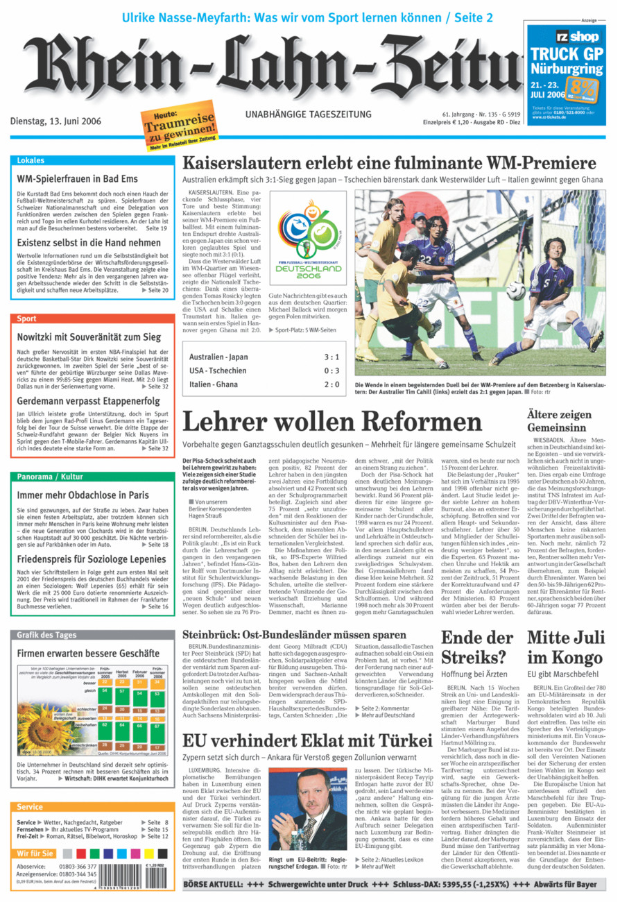 Rhein-Lahn-Zeitung Diez (Archiv) vom Dienstag, 13.06.2006