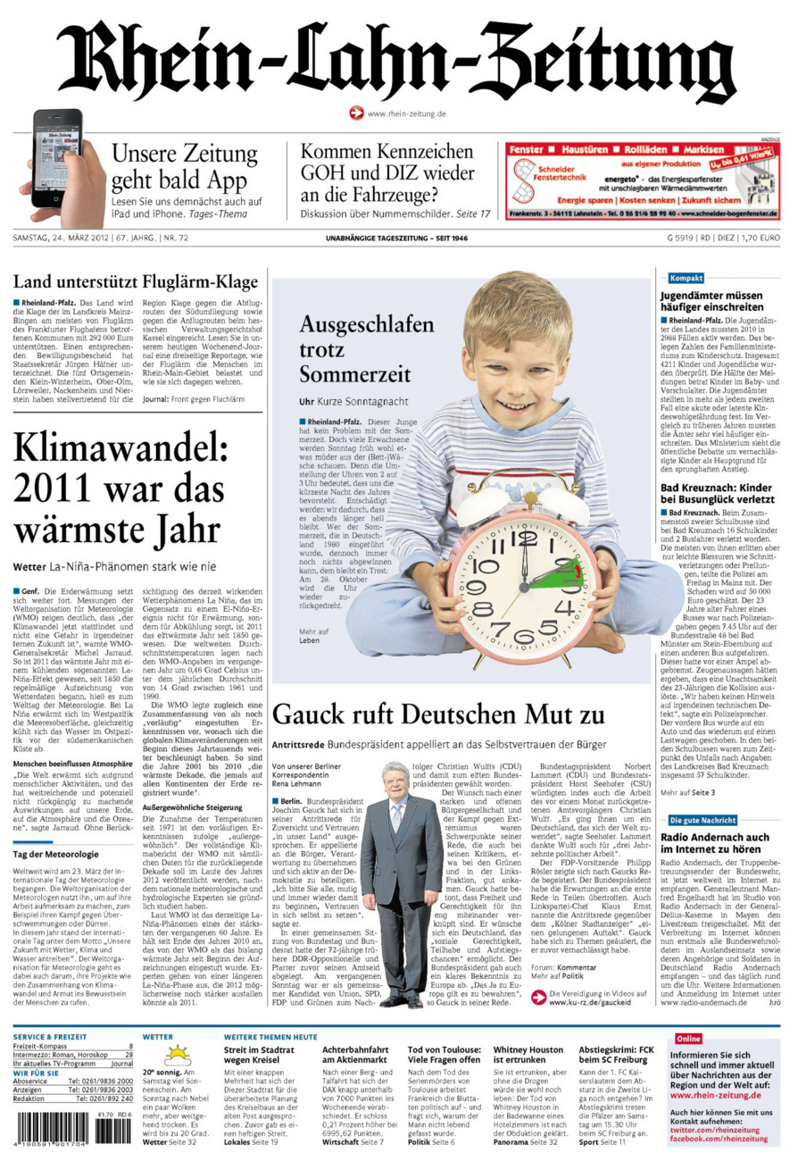 Rhein-Lahn-Zeitung Diez (Archiv) vom Samstag, 24.03.2012