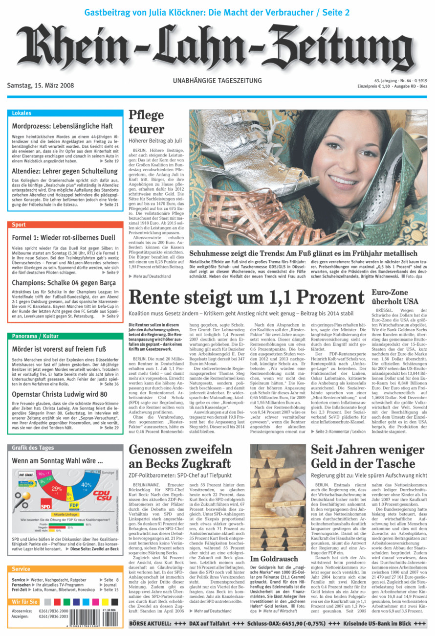 Rhein-Lahn-Zeitung Diez (Archiv) vom Samstag, 15.03.2008
