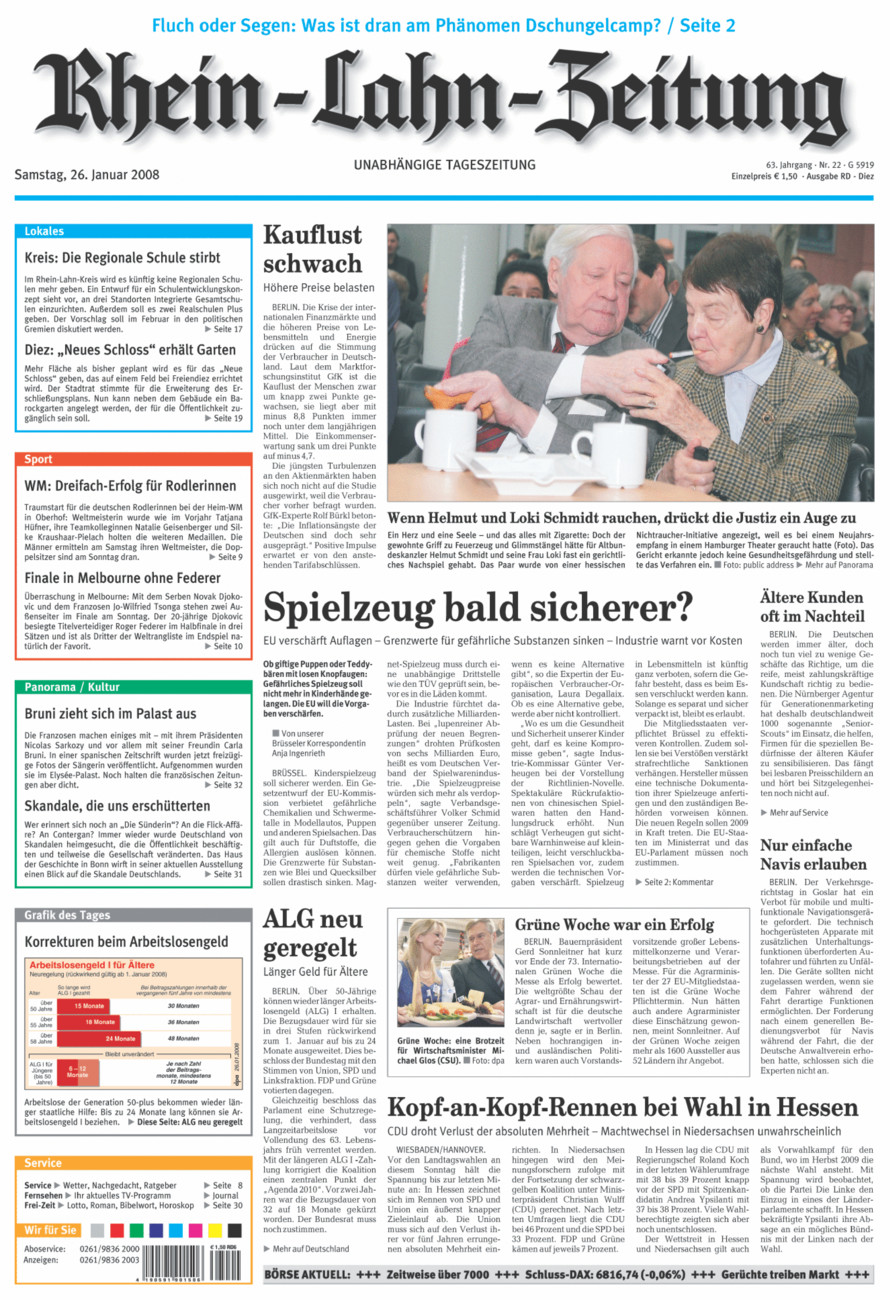 Rhein-Lahn-Zeitung Diez (Archiv) vom Samstag, 26.01.2008