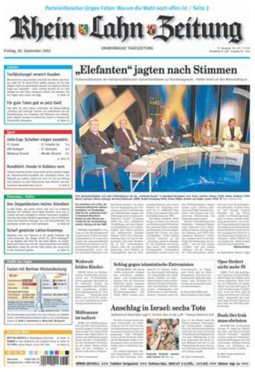 Rhein-Lahn-Zeitung Diez (Archiv) vom Freitag, 20.09.2002