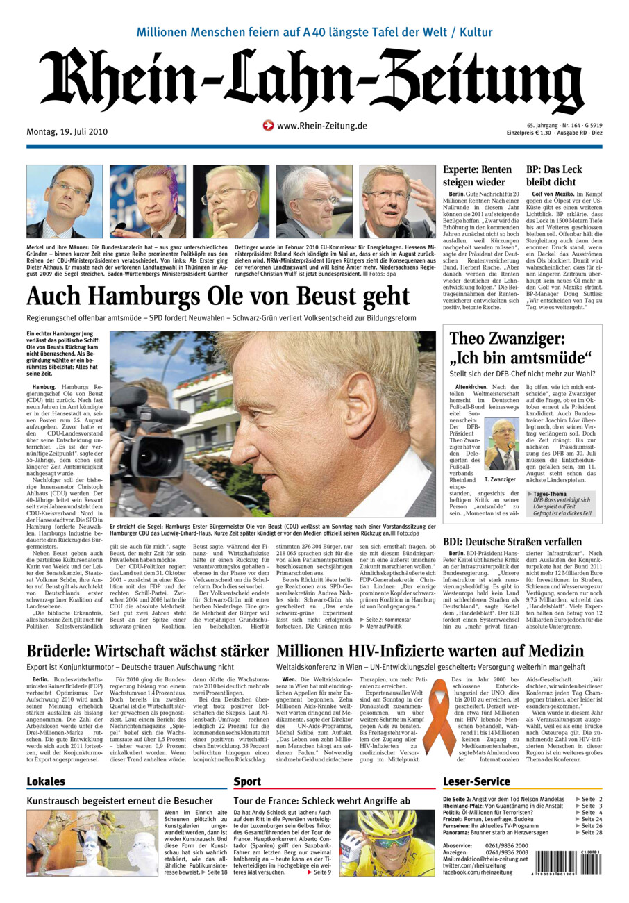 Rhein-Lahn-Zeitung Diez (Archiv) vom Montag, 19.07.2010