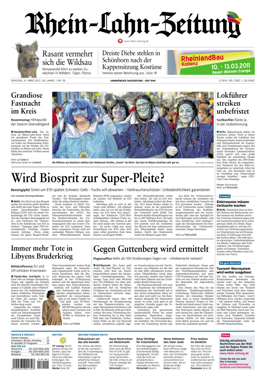 Rhein-Lahn-Zeitung Diez (Archiv) vom Dienstag, 08.03.2011