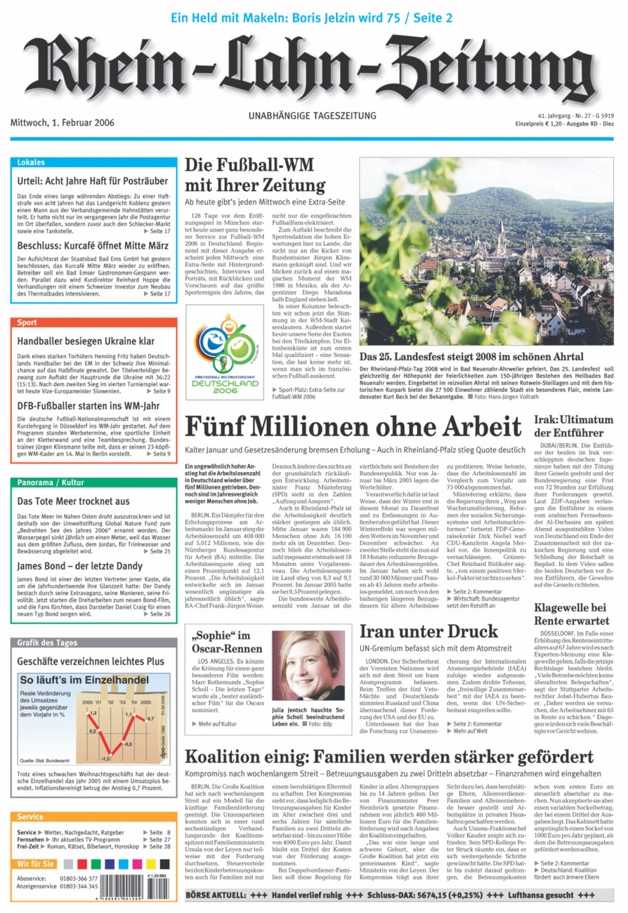 Rhein-Lahn-Zeitung Diez (Archiv) vom Mittwoch, 01.02.2006