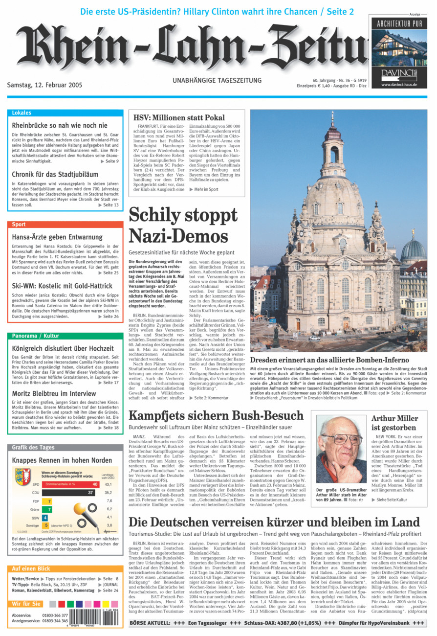 Rhein-Lahn-Zeitung Diez (Archiv) vom Samstag, 12.02.2005
