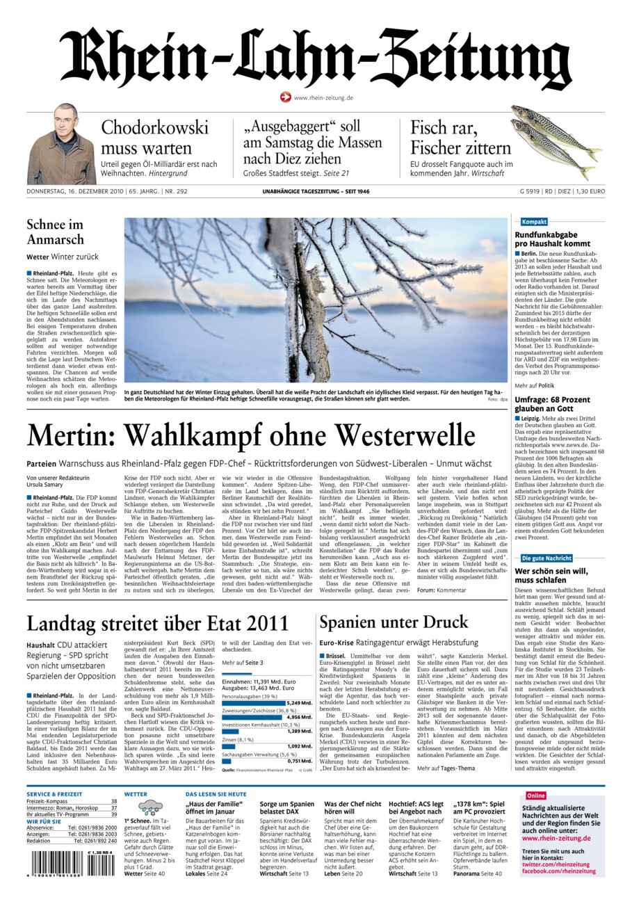 Rhein-Lahn-Zeitung Diez (Archiv) vom Donnerstag, 16.12.2010