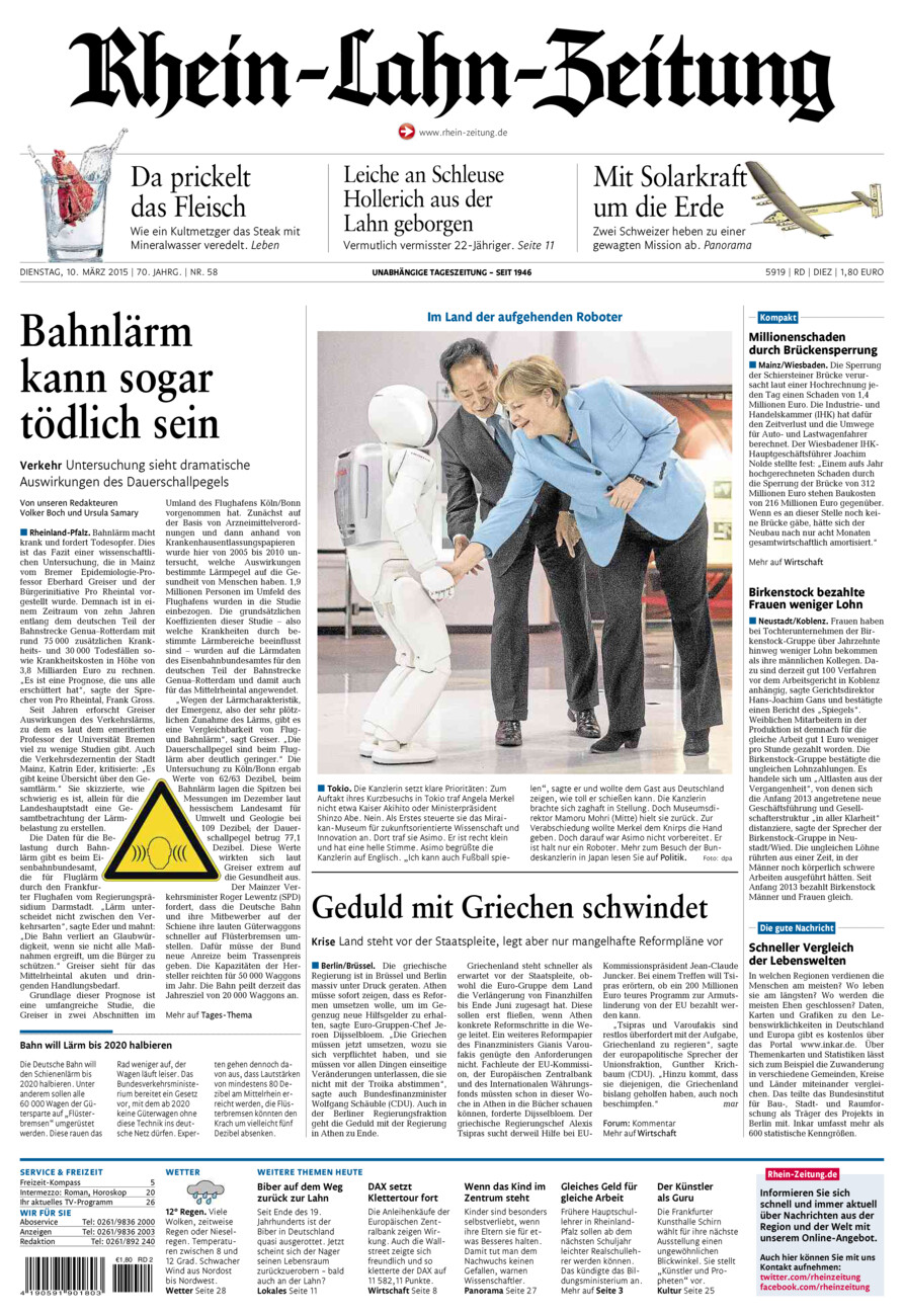 Rhein-Lahn-Zeitung Diez (Archiv) vom Dienstag, 10.03.2015