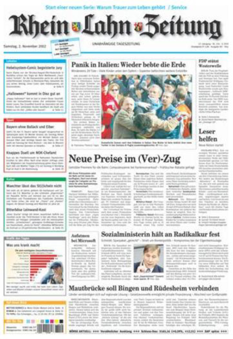 Rhein-Lahn-Zeitung Diez (Archiv) vom Samstag, 02.11.2002