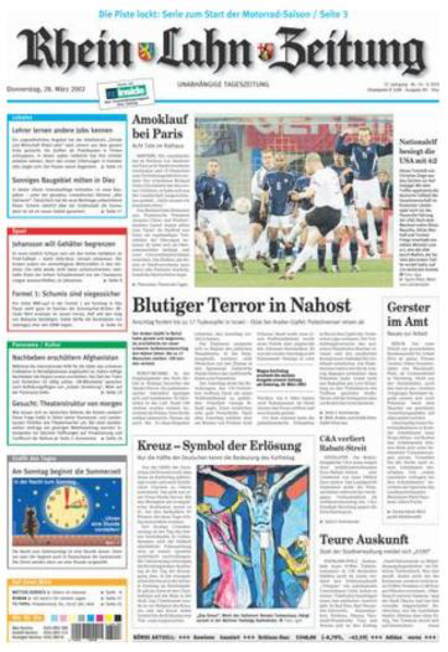 Rhein-Lahn-Zeitung Diez (Archiv) vom Donnerstag, 28.03.2002