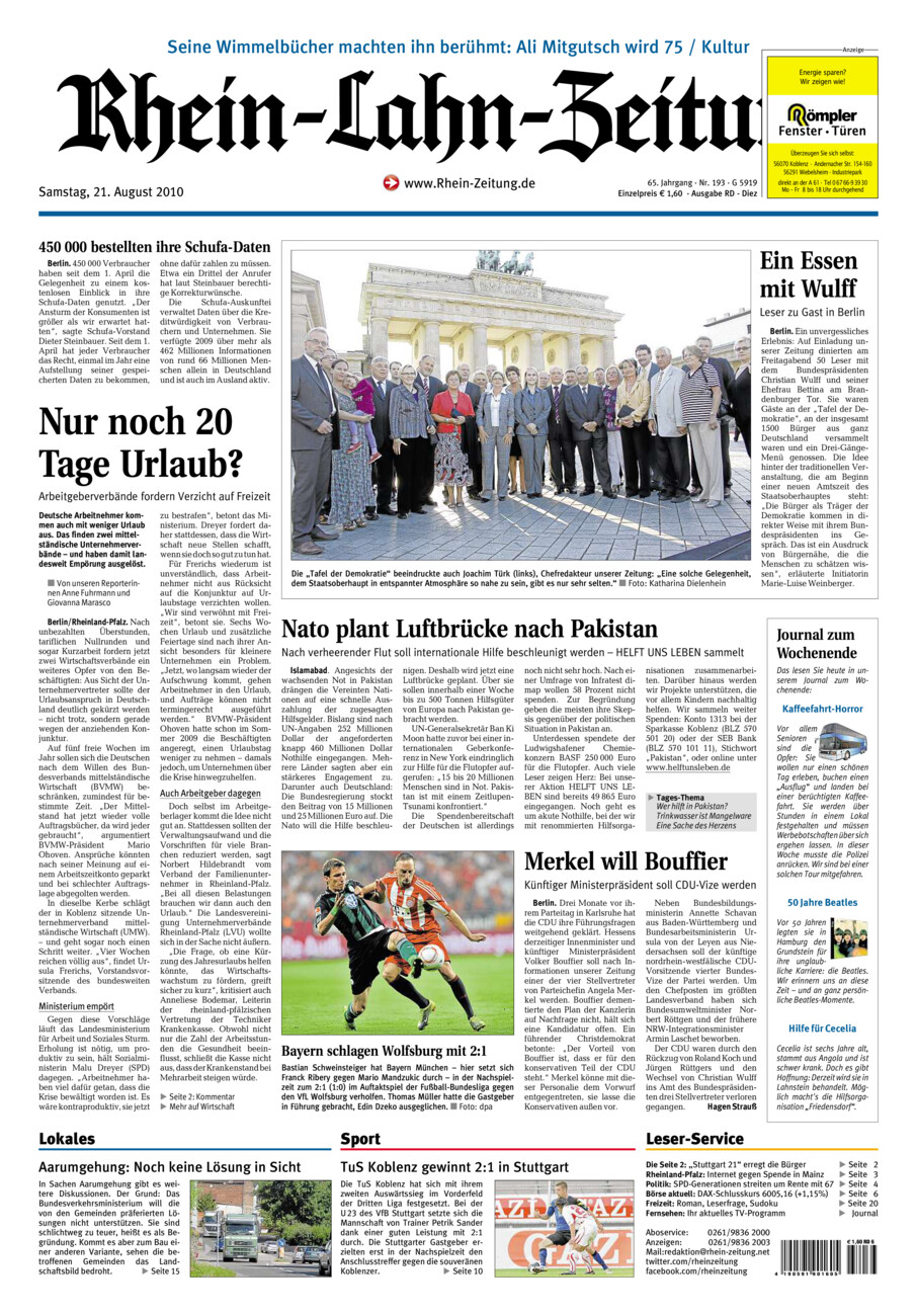 Rhein-Lahn-Zeitung Diez (Archiv) vom Samstag, 21.08.2010