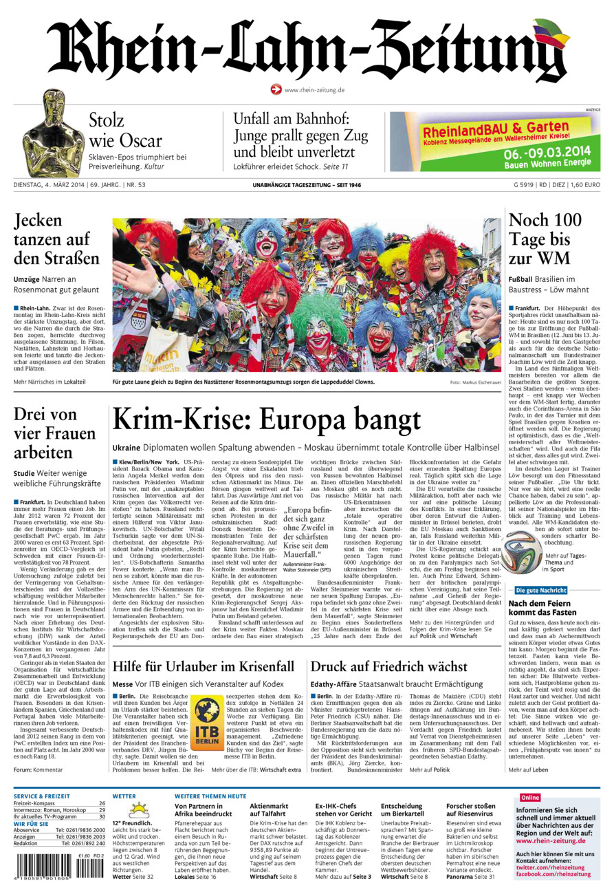 Rhein-Lahn-Zeitung Diez (Archiv) vom Dienstag, 04.03.2014