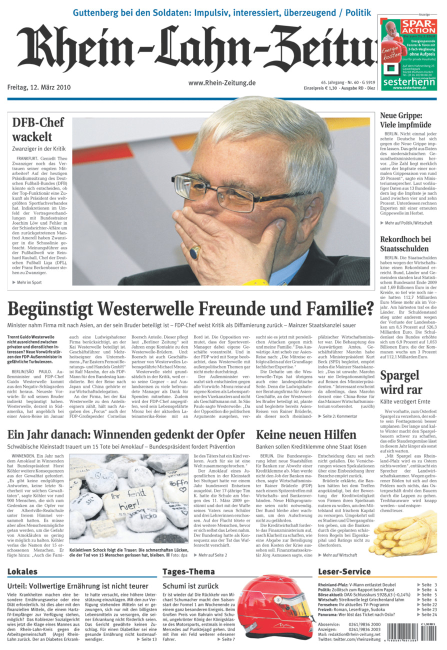 Rhein-Lahn-Zeitung Diez (Archiv) vom Freitag, 12.03.2010