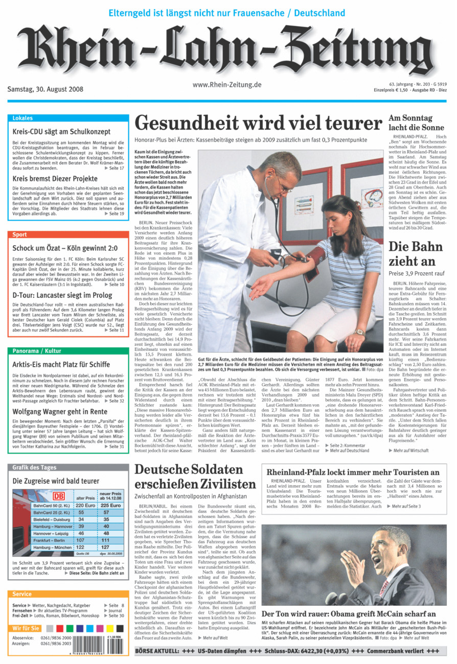 Rhein-Lahn-Zeitung Diez (Archiv) vom Samstag, 30.08.2008