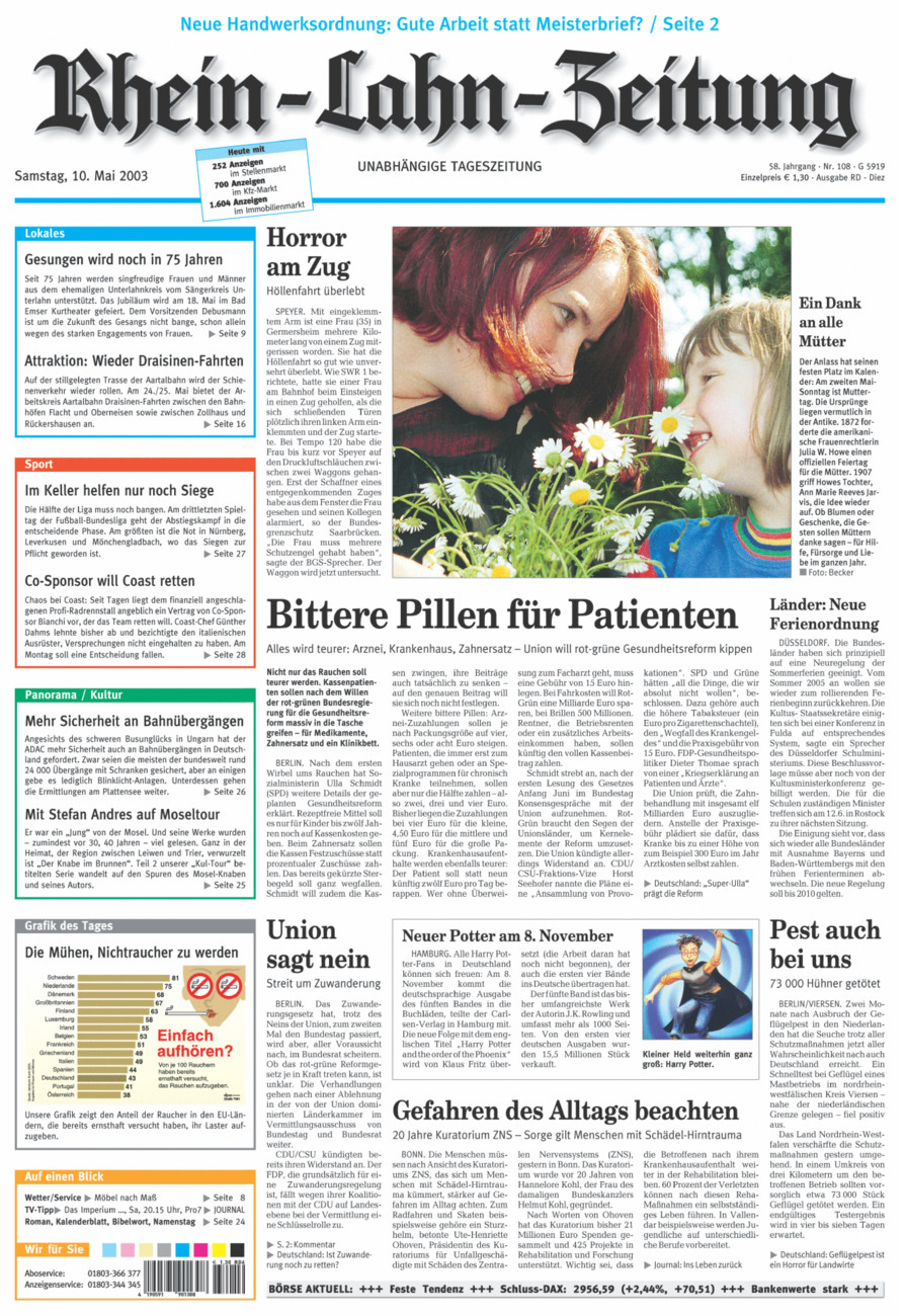 Rhein-Lahn-Zeitung Diez (Archiv) vom Samstag, 10.05.2003