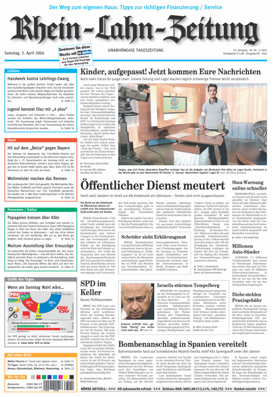 Rhein-Lahn-Zeitung Diez (Archiv) vom Samstag, 03.04.2004