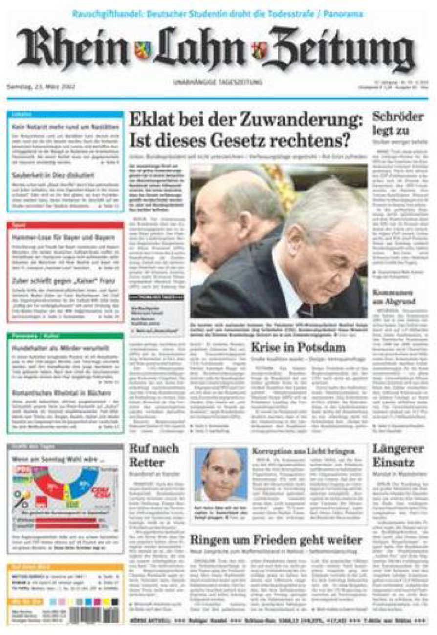 Rhein-Lahn-Zeitung Diez (Archiv) vom Samstag, 23.03.2002