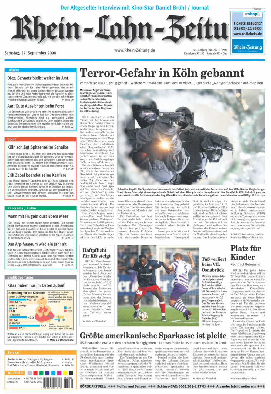Rhein-Lahn-Zeitung Diez (Archiv) vom Samstag, 27.09.2008