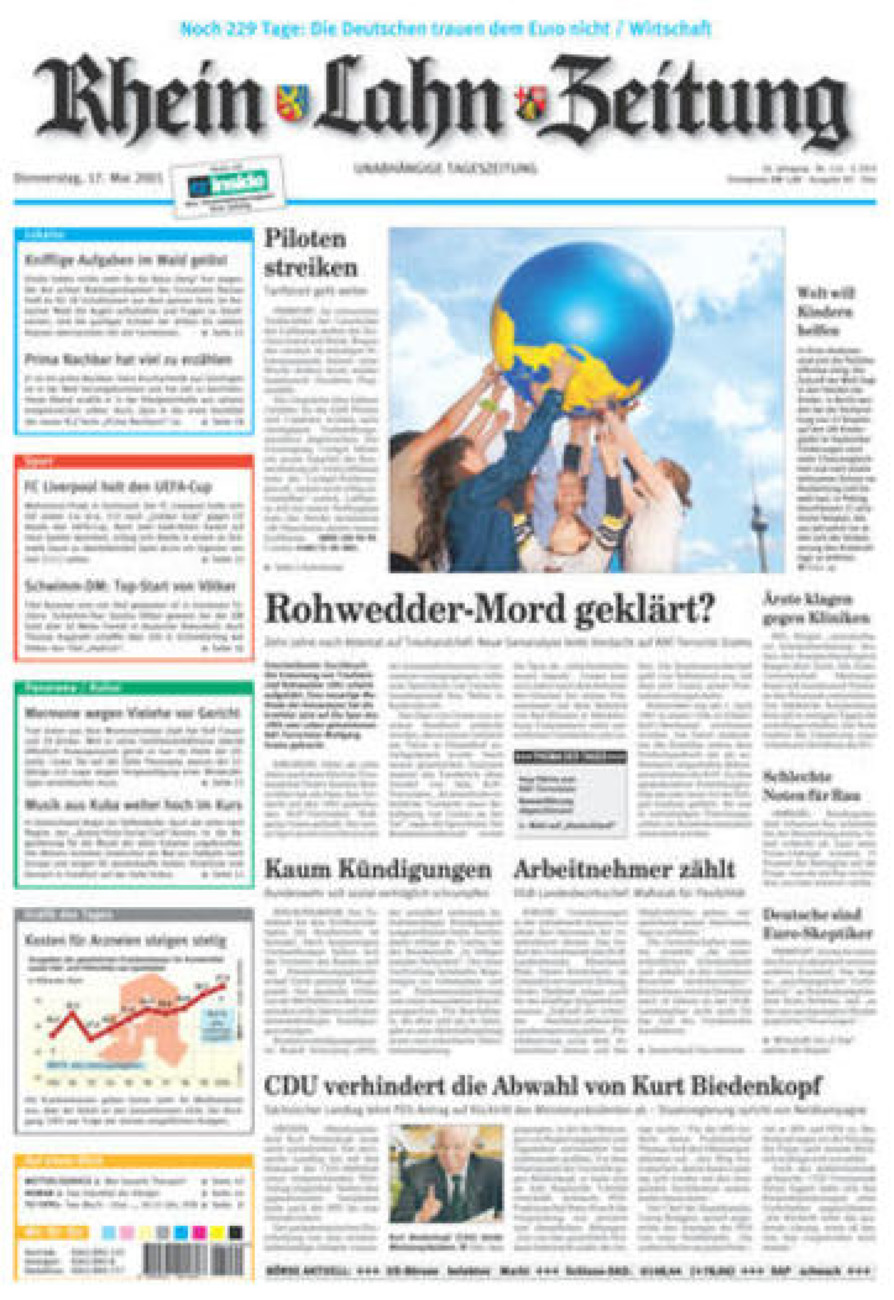 Rhein-Lahn-Zeitung Diez (Archiv) vom Donnerstag, 17.05.2001