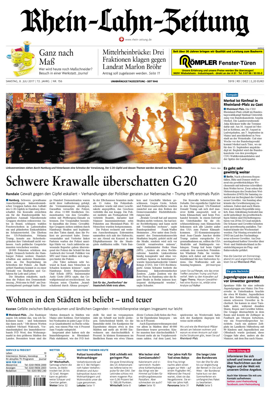 Rhein-Lahn-Zeitung Diez (Archiv) vom Samstag, 08.07.2017