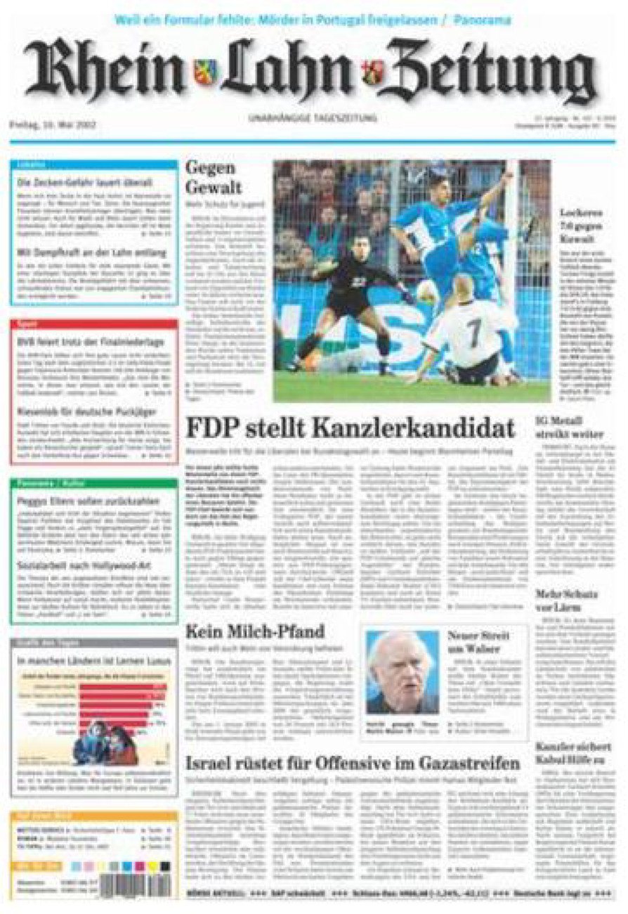Rhein-Lahn-Zeitung Diez (Archiv) vom Freitag, 10.05.2002