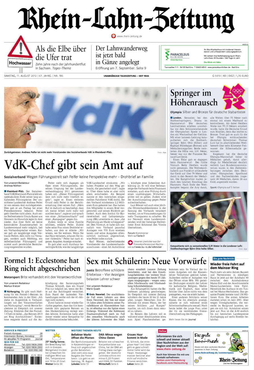 Rhein-Lahn-Zeitung Diez (Archiv) vom Samstag, 11.08.2012