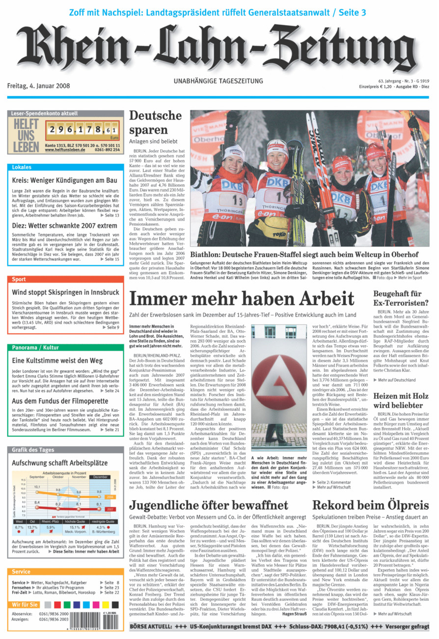 Rhein-Lahn-Zeitung Diez (Archiv) vom Freitag, 04.01.2008