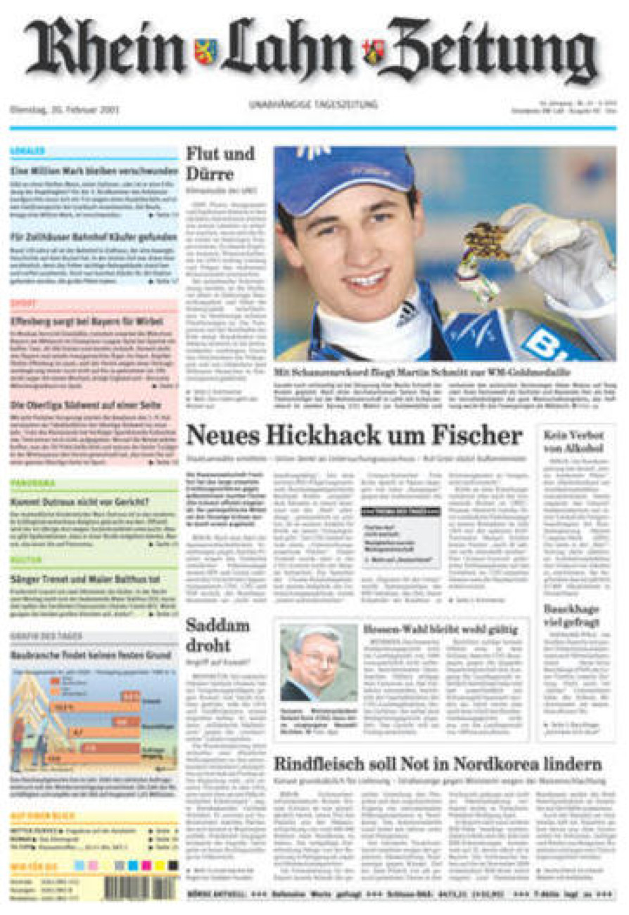 Rhein-Lahn-Zeitung Diez (Archiv) vom Dienstag, 20.02.2001