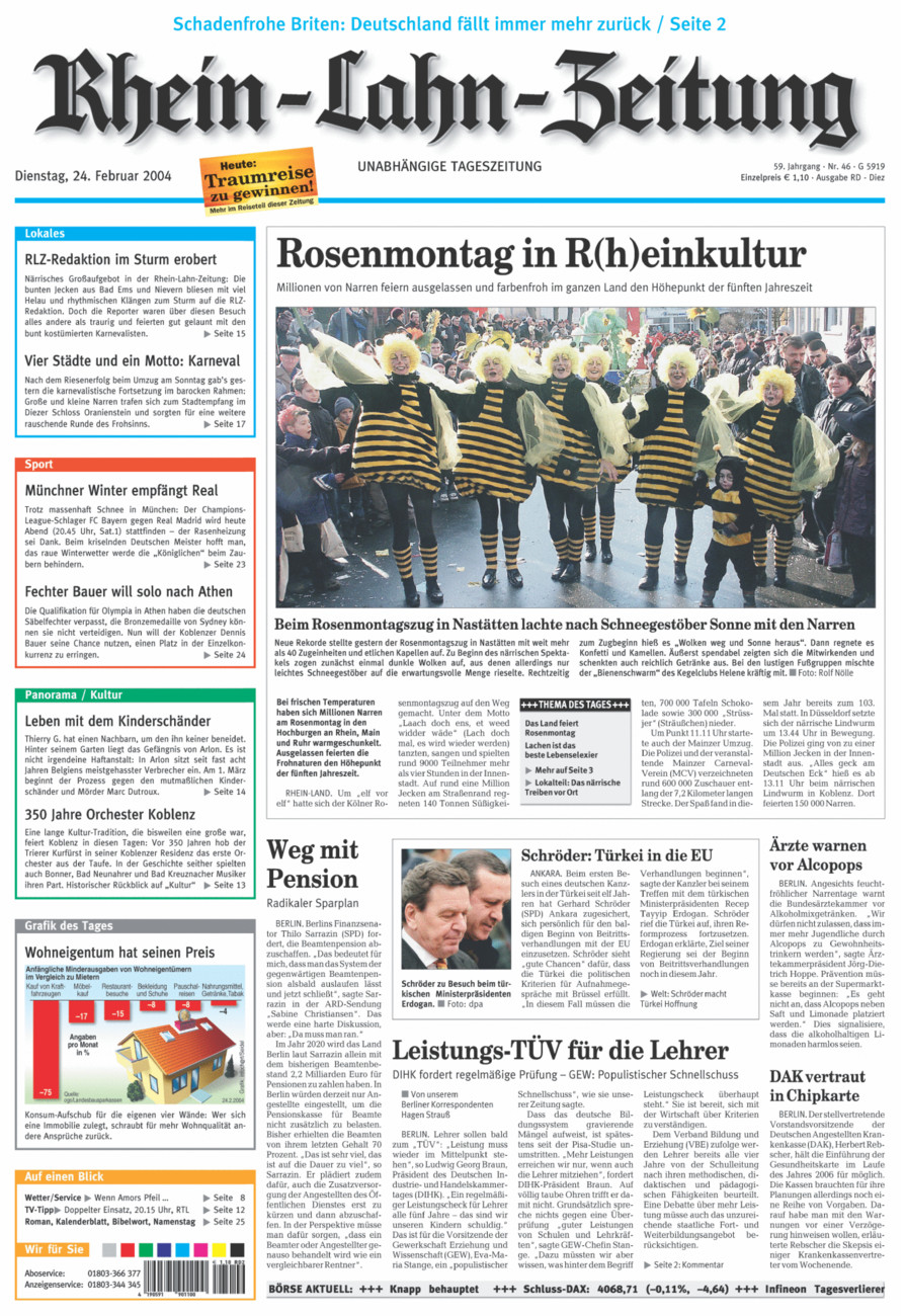 Rhein-Lahn-Zeitung Diez (Archiv) vom Dienstag, 24.02.2004