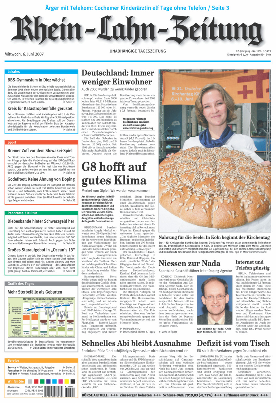 Rhein-Lahn-Zeitung Diez (Archiv) vom Mittwoch, 06.06.2007