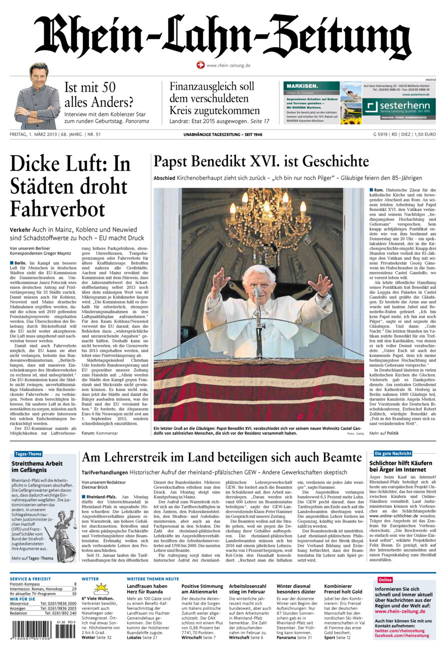 Rhein-Lahn-Zeitung Diez (Archiv) vom Freitag, 01.03.2013