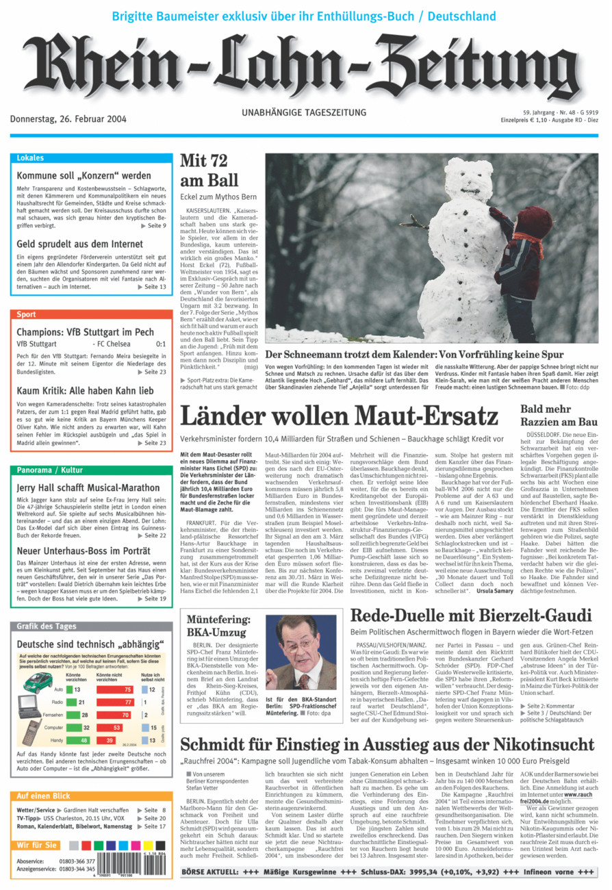 Rhein-Lahn-Zeitung Diez (Archiv) vom Donnerstag, 26.02.2004