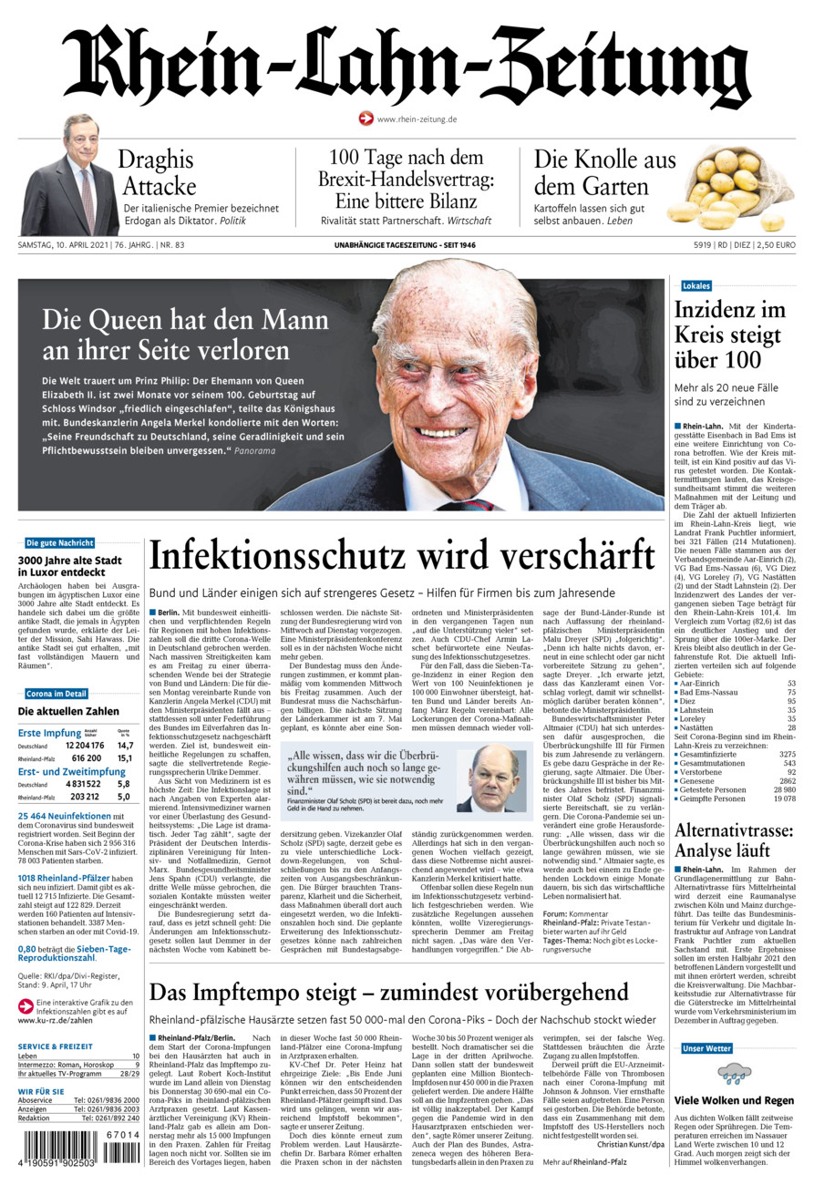 Rhein-Lahn-Zeitung Diez (Archiv) vom Samstag, 10.04.2021