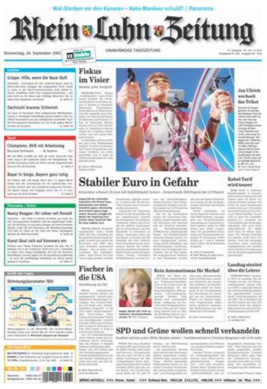 Rhein-Lahn-Zeitung Diez (Archiv) vom Donnerstag, 26.09.2002