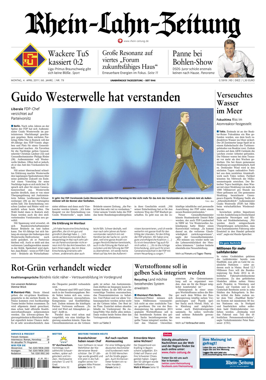 Rhein-Lahn-Zeitung Diez (Archiv) vom Montag, 04.04.2011