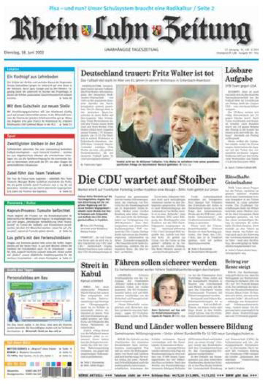 Rhein-Lahn-Zeitung Diez (Archiv) vom Dienstag, 18.06.2002