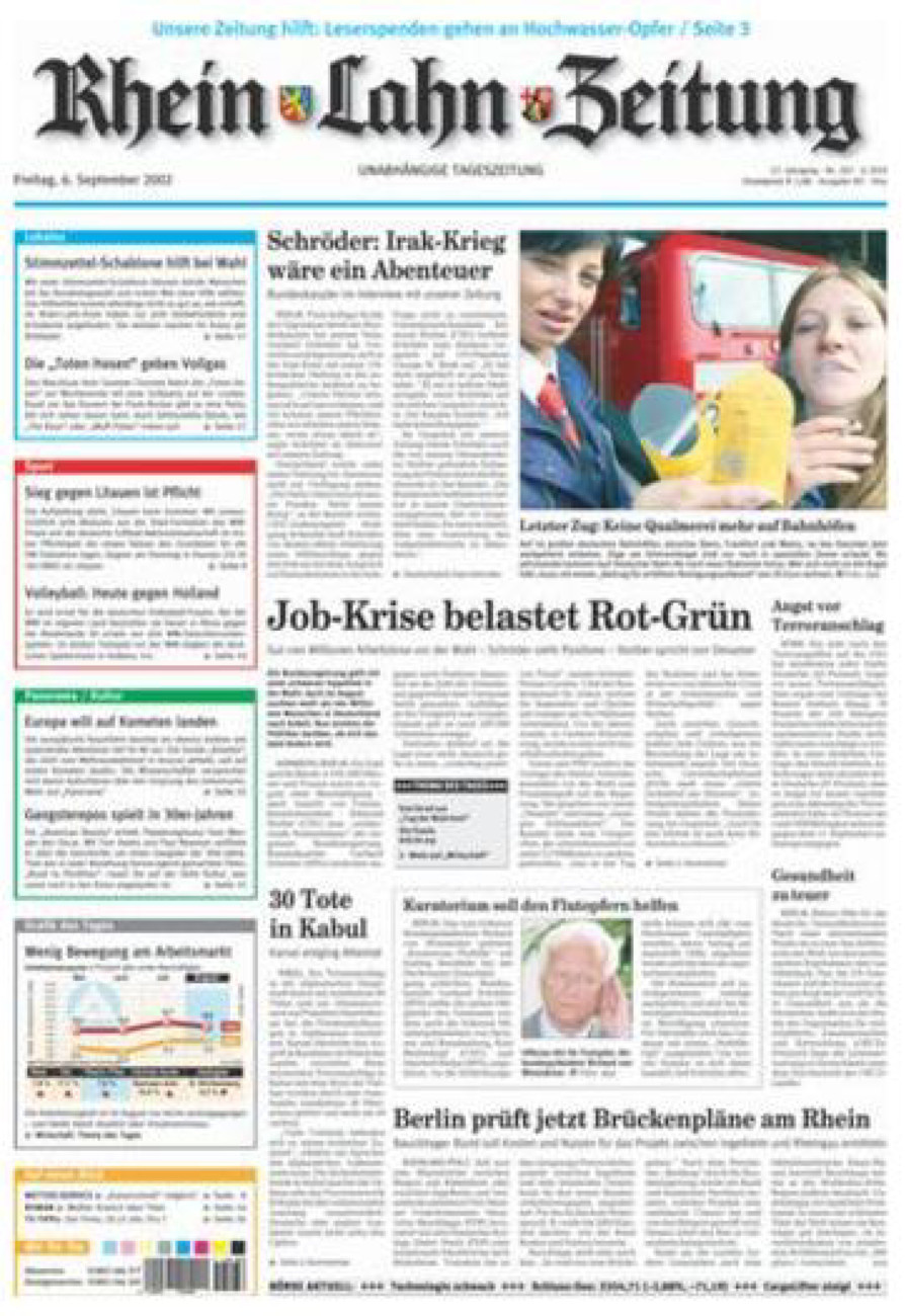 Rhein-Lahn-Zeitung Diez (Archiv) vom Freitag, 06.09.2002
