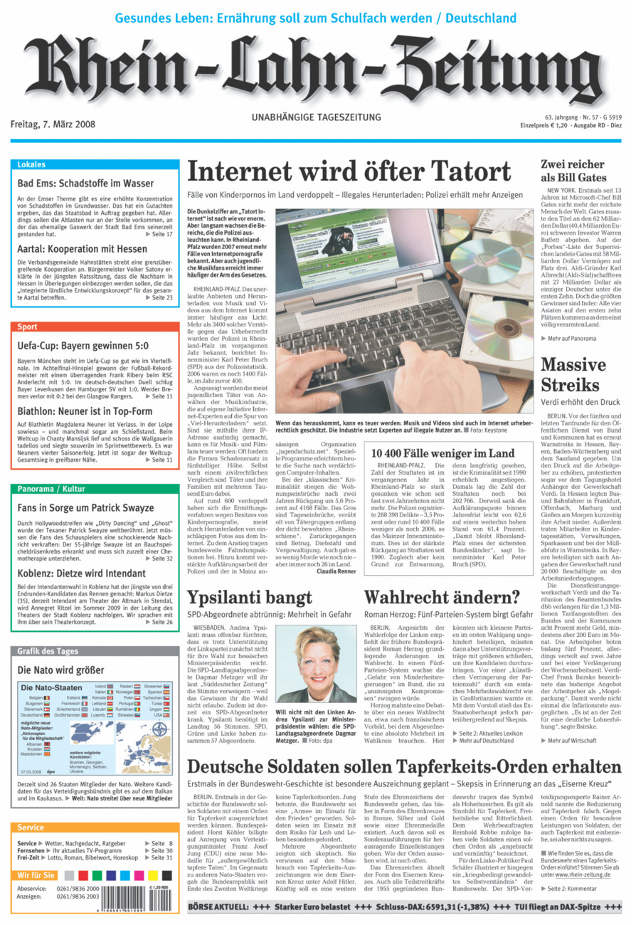 Rhein-Lahn-Zeitung Diez (Archiv) vom Freitag, 07.03.2008