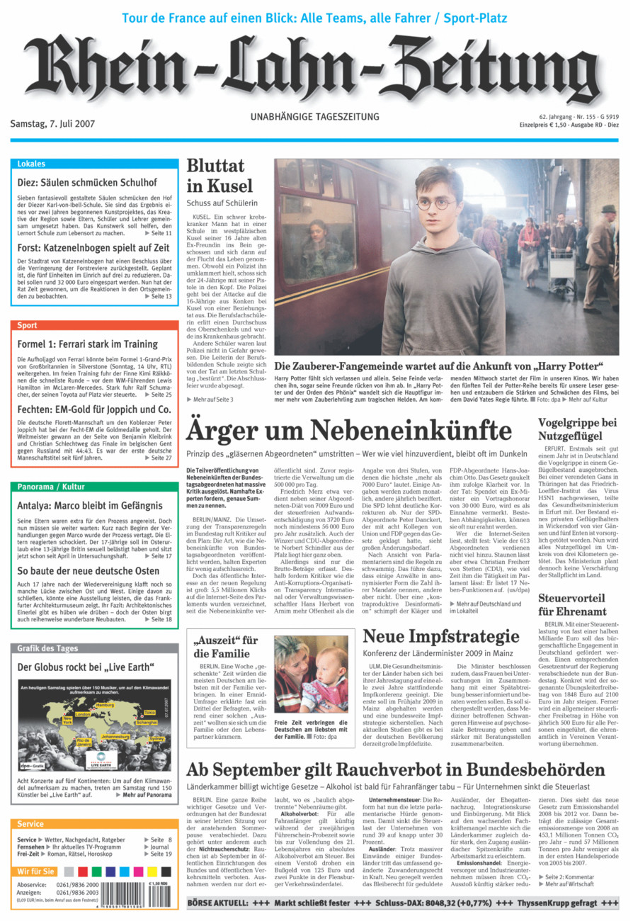 Rhein-Lahn-Zeitung Diez (Archiv) vom Samstag, 07.07.2007