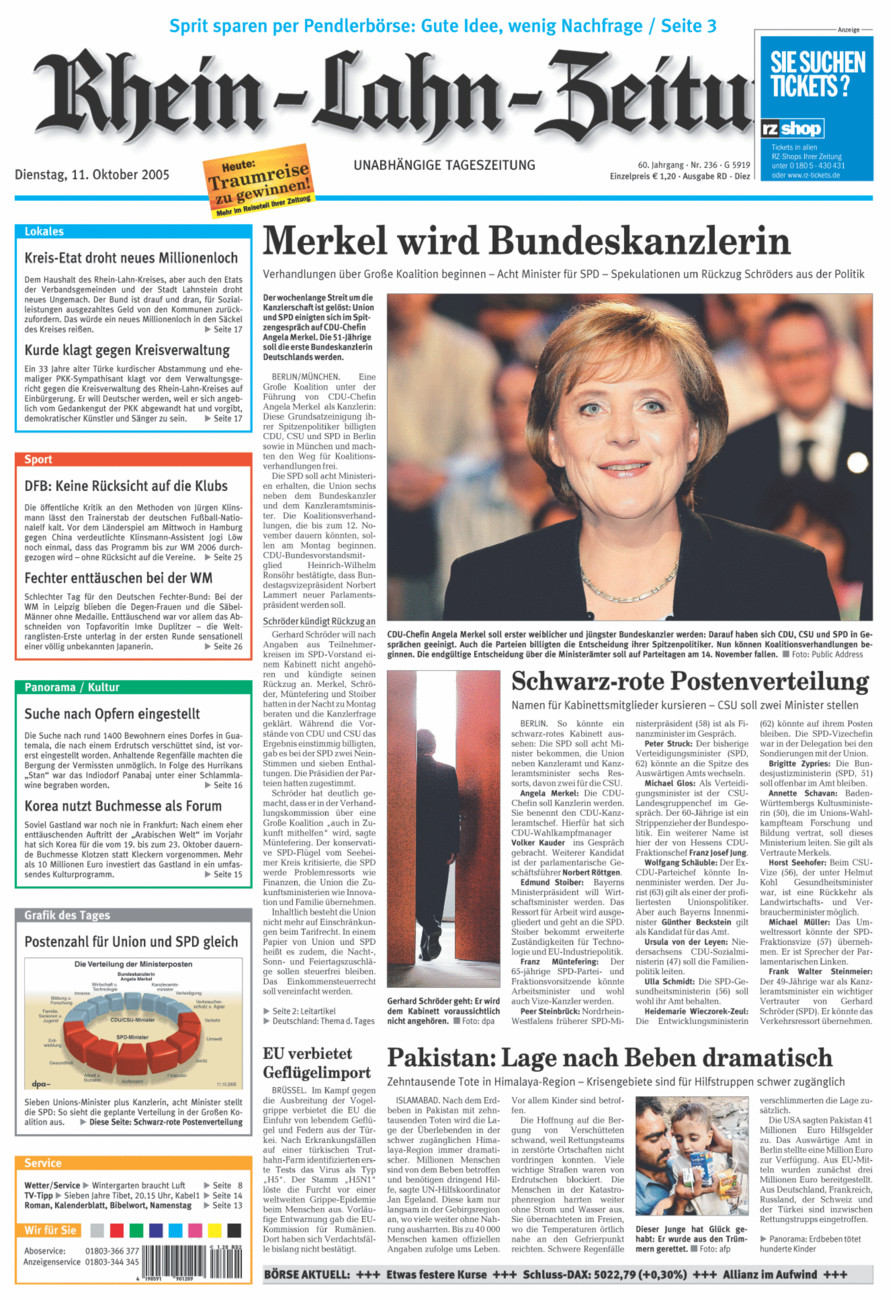 Rhein-Lahn-Zeitung Diez (Archiv) vom Dienstag, 11.10.2005