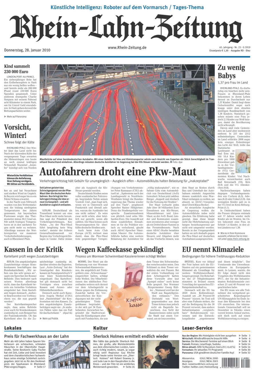 Rhein-Lahn-Zeitung Diez (Archiv) vom Donnerstag, 28.01.2010