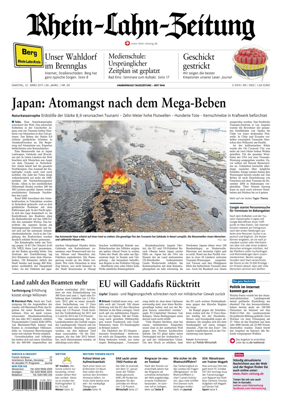 Rhein-Lahn-Zeitung Diez (Archiv) vom Samstag, 12.03.2011
